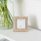 Wood Photo Frame Scallop: (4x4) NATURAL