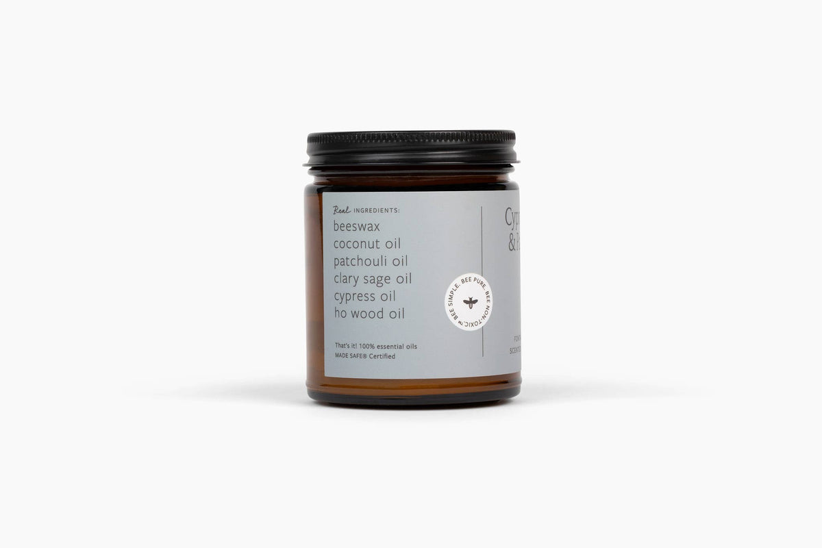 Fontana Candle Co. - Cypress Sage & Patchouli Beeswax & Essential Oil Jar Candle