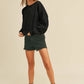 Honestee - Blank Short Cropped Long Sleeve Sweatshirt: MUSTARD / XL