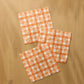 Geometry - Pumpkin Check Dishcloth Set