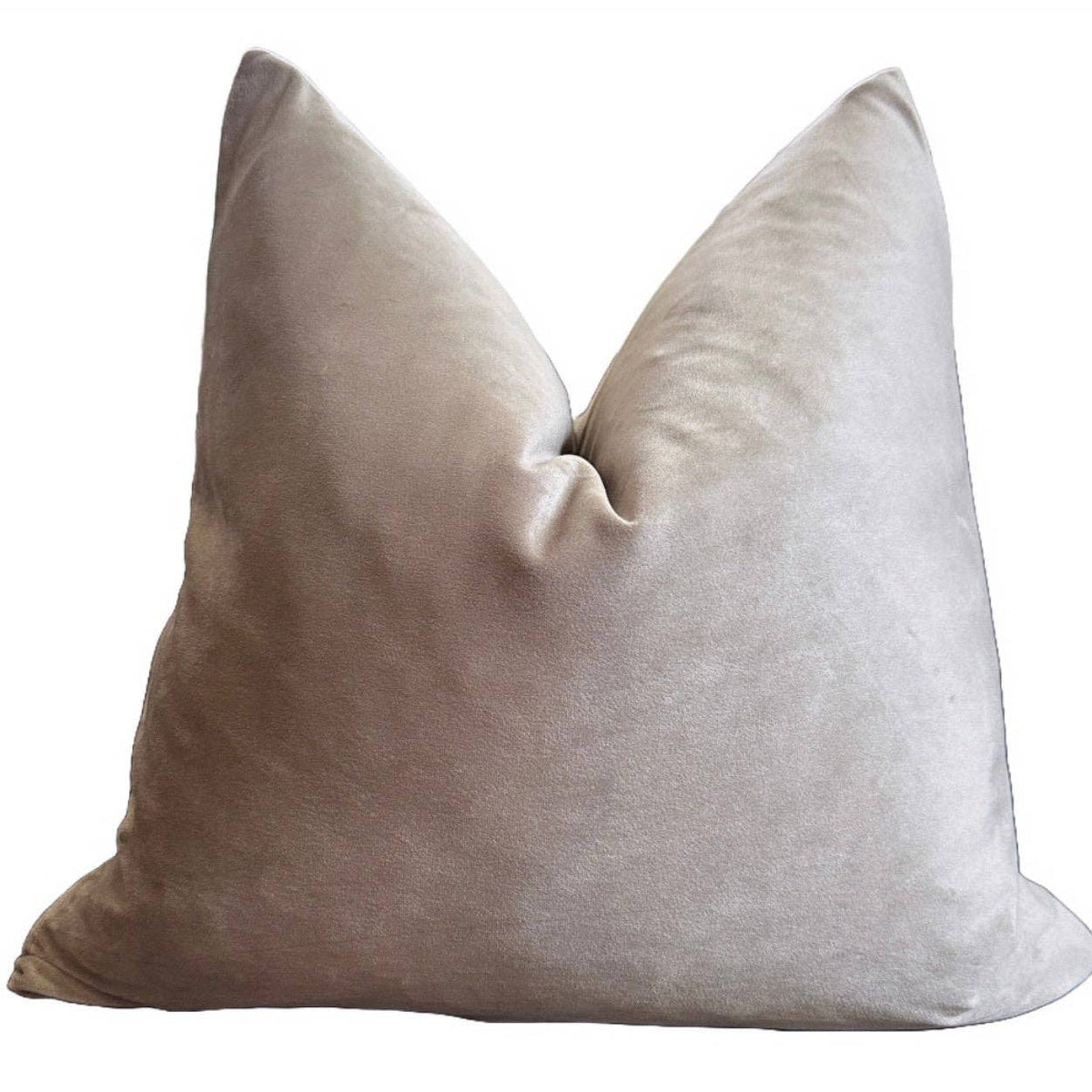 Rennah Collective - Pewter Velvet Pillow Cover: 22x22 Cover Only