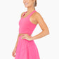 GREEN - Extreme Racer Fitted Cropped Tank: HOT PINK