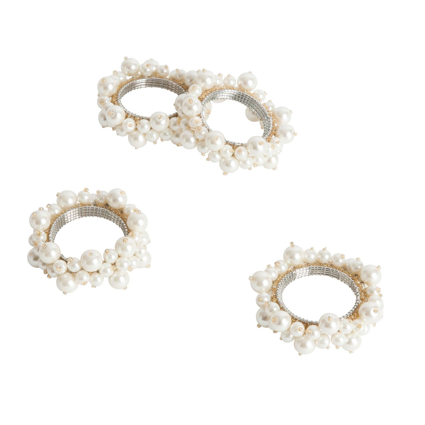 Faux Pearl Napkin Ring: Ivory