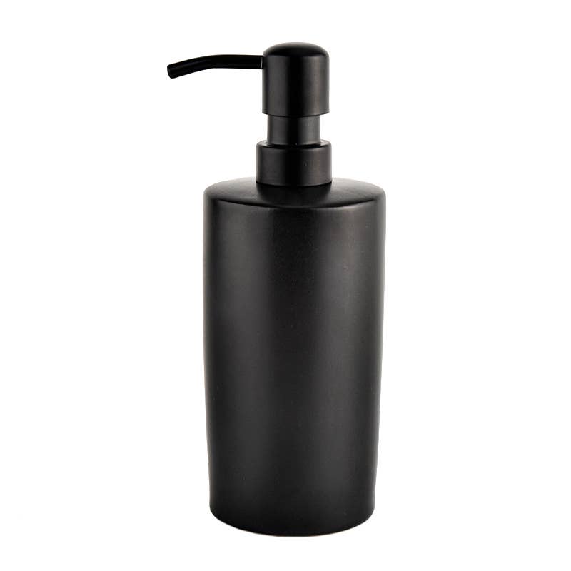 Black Stoneware Hand Soap Dispenser- 15 oz