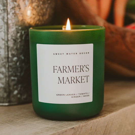 Candle: Farmer's Market 15 oz Soy Candle, Matte Jar