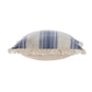 Coastal Striped Blue and Cream Throw Pillow: Navy/Blue/Ivory / Poly Filled