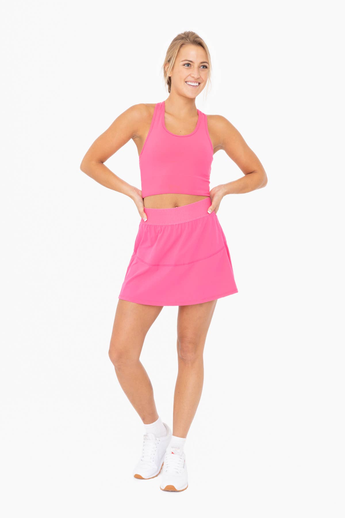 GREEN - Extreme Racer Fitted Cropped Tank: HOT PINK