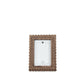 Devanie At Home - Wood scallop photo frame for 4x6 pic, espresso - 17025