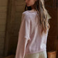 By Together - W2114 | Knit Sweater Rolled Round Neck Pullover Top: Green / L
