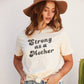 STRONG AS A MOTHER  Graphic T-Shirt: BLACK
