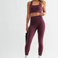 Venice Cloud Light Square Neck Sports Bra: HALOGEN BLUE