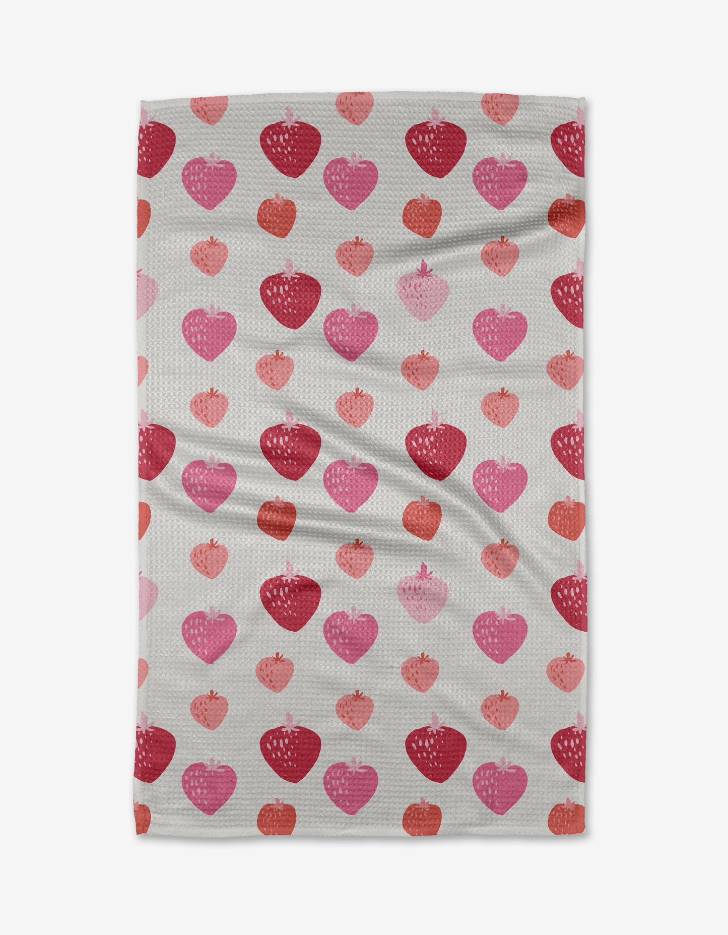 Pink Strawberries Tea Towel