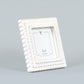 Wood Frame Photo Frame Scallop (4x4): WHITE