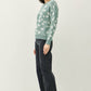 Floral Sweater Top: SEA GREEN