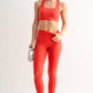 Venice Cloud Light Square Neck Sports Bra: HALOGEN BLUE