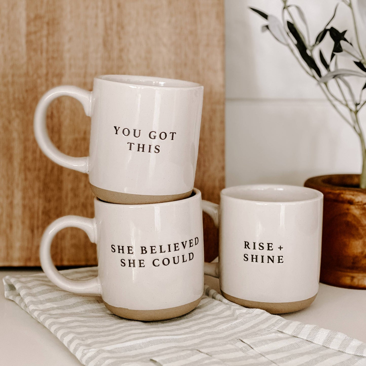 Mug- She Believed She Could Stoneware Coffee Mug