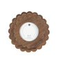 Devanie At Home - Wood scallop 4x4 photo frame (ROUND) espresso - 17035