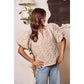 IVE - Floral Weave Of Serenity Blouse Top: OATMEAL / S-M-L(2-2-2)