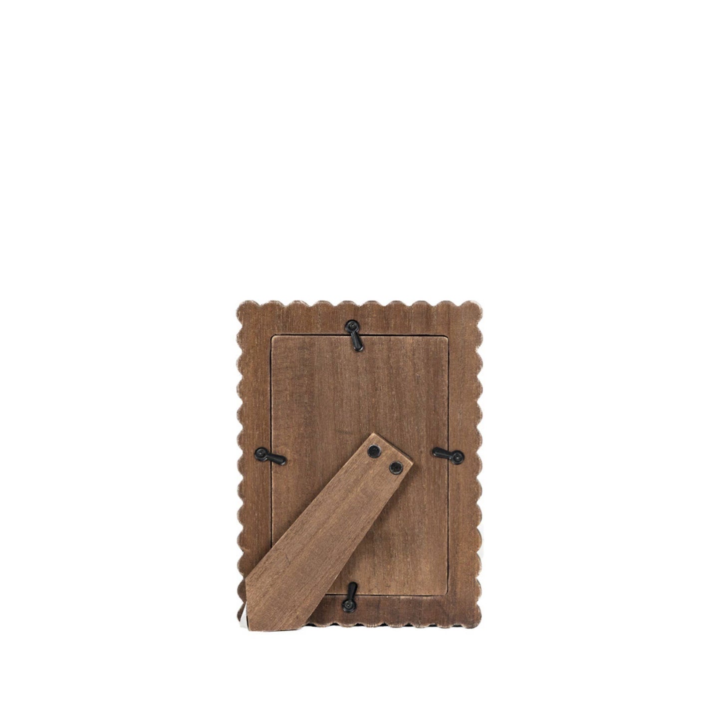 Devanie At Home - Wood scallop photo frame for 4x6 pic, espresso - 17025