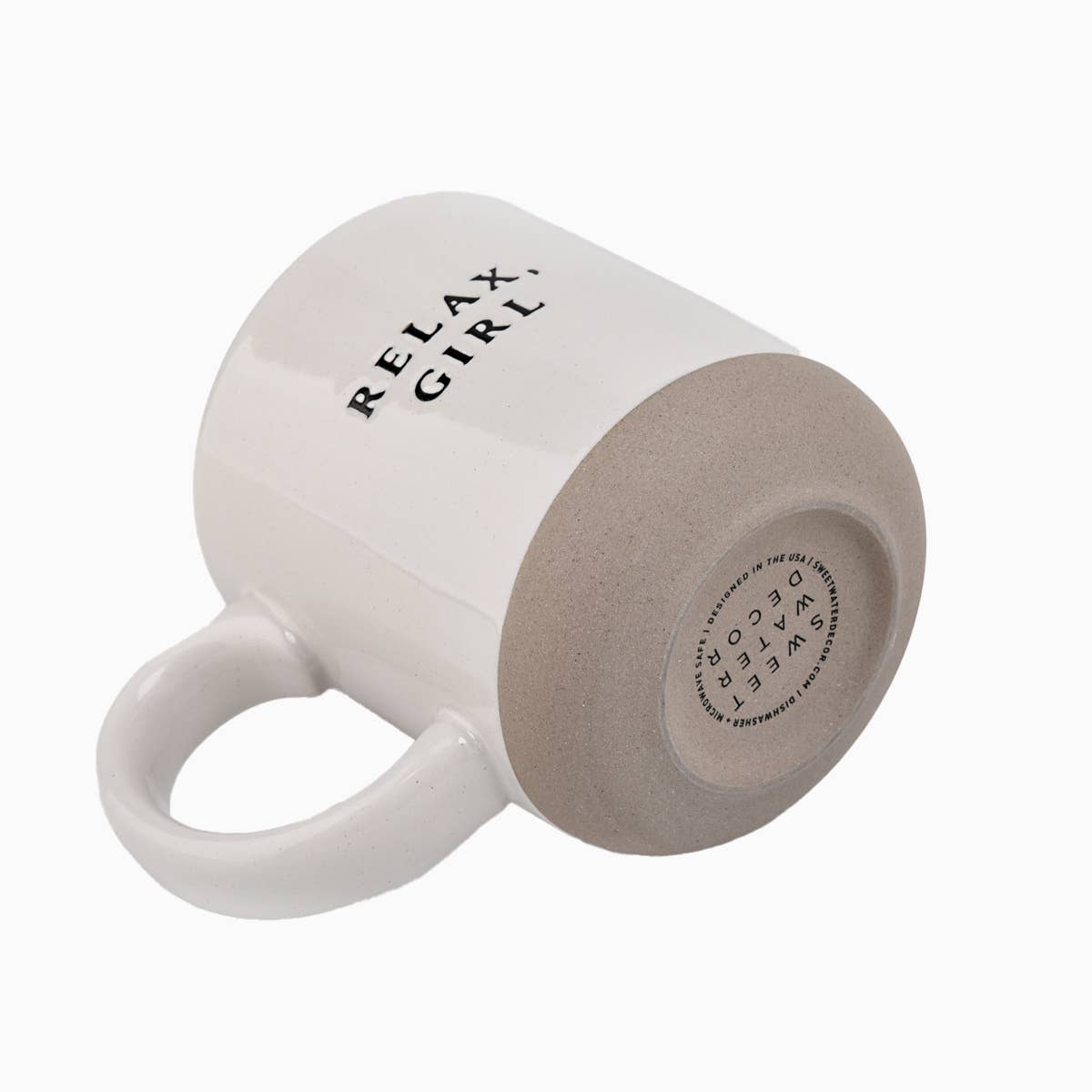 Mug: Relax, Girl Stoneware Coffee Mug