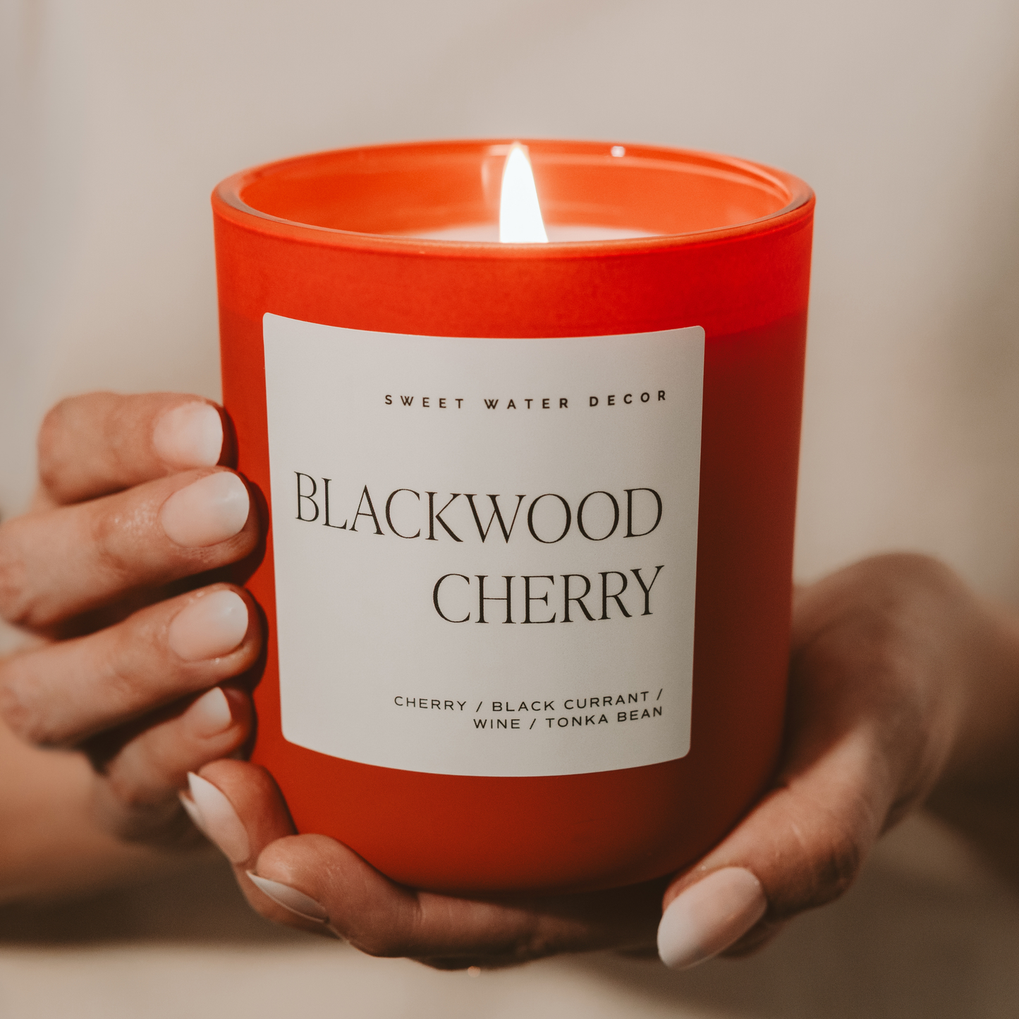 Blackwood Cherry 15 oz Soy Candle, Matte Jar