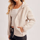 Bluivy - SOFT SHERPA FLEECE ZIPPER FRONT HOODIE JACKET: WINE / M