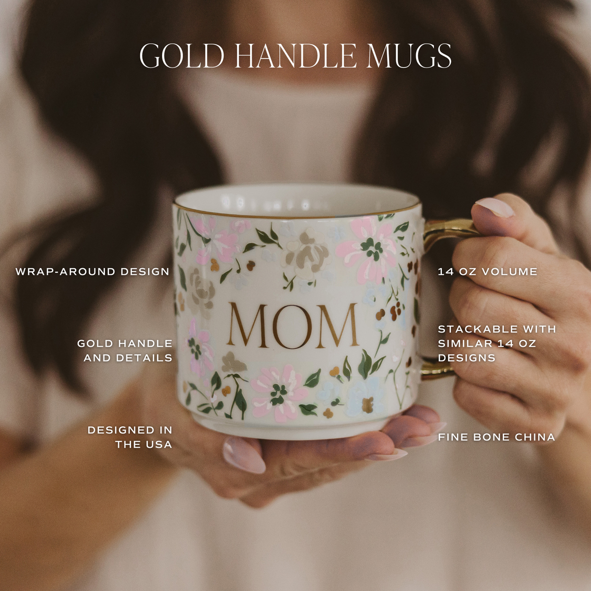 Mug: Green Floral Coffee Mug