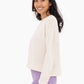 Organic Cotton Blend Crew Neck: NATURAL