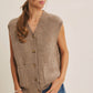 Textured Thermal Cozy Sweater Vest: HT. GREY
