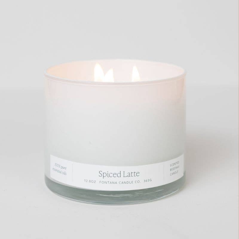 Spiced Latte Essential Oil Beeswax 3 Wick Candle