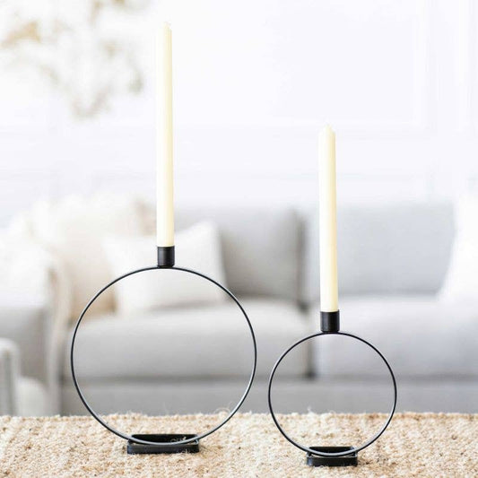 Iron Candle Holders: Set of 2
