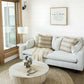 Autumn Shows Us | Wall Art: Soft White-Black Text / Light Brown Frame / 12 inches x 12 inches