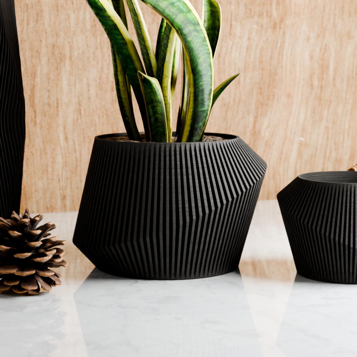 Modern Indoor Planter | Midnight Black / 6 Inches