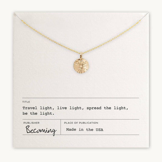 Be The Light Necklace: Gold Fill