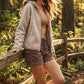 Bluivy - SOFT SHERPA FLEECE ZIPPER FRONT HOODIE JACKET: WINE / M