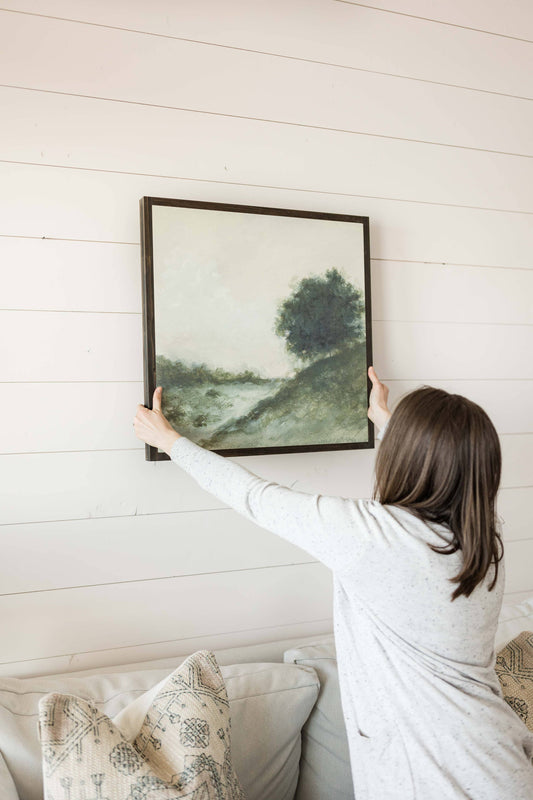 Under the Elm | Fine Art: Dark Brown Frame / 24 inches x 24 inches
