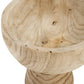 Sagebrook Home - Bowl - Brown Paulownia Wood with Pedestal Base, 8 in.