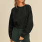 Honestee - Blank Short Cropped Long Sleeve Sweatshirt: OLIVE / L