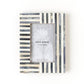 Matr Boomie Fair Trade - Mukhendu 4x6 Gray Stripe Picture Frame - Bone,  Fair Trade
