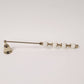 Gold Candle Snuffer White and Gold Beaded Handle