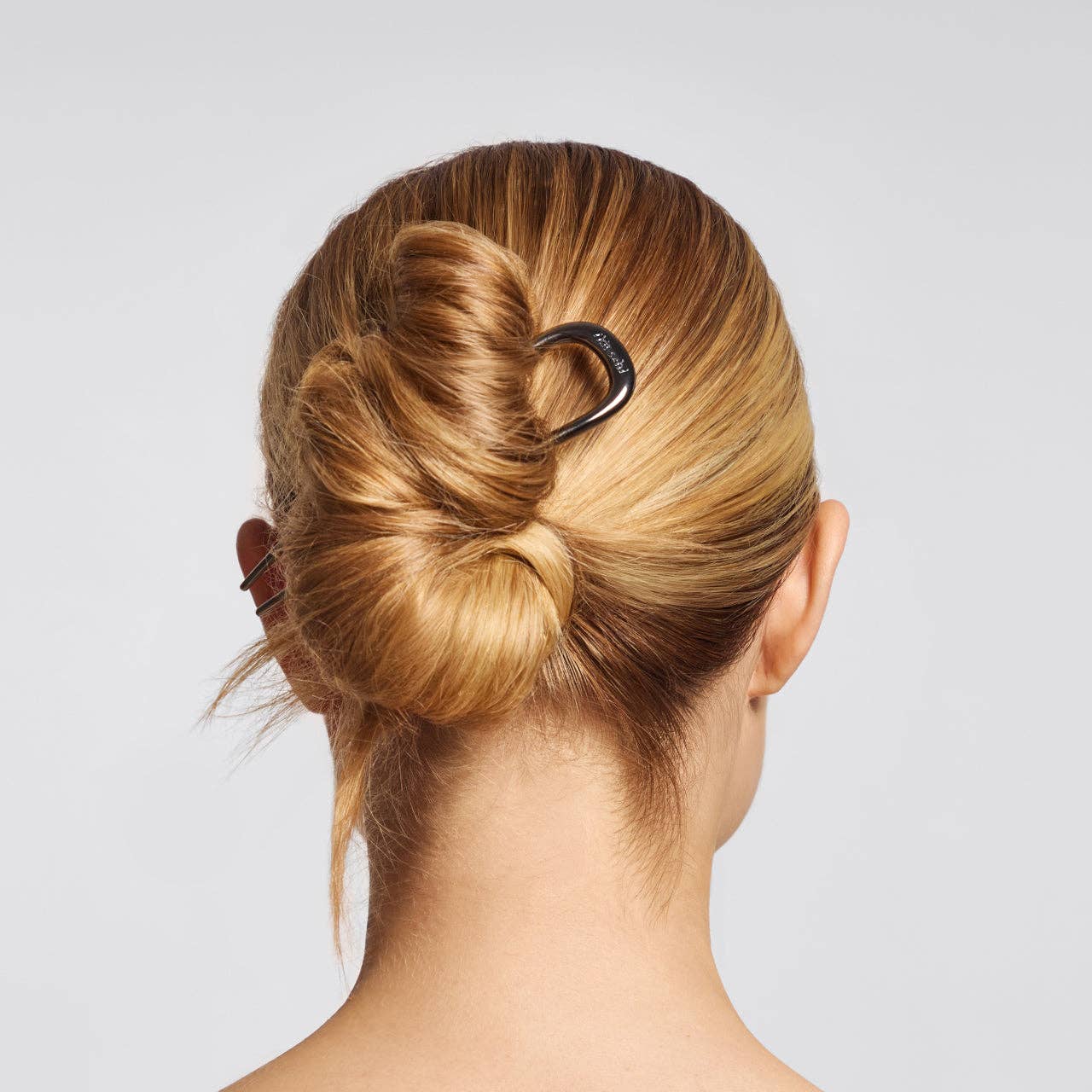 Metal French Hair Pin - Hematite