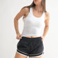 Classic Seamless Ribbed Tank Top: BLACK