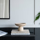 Marble Elegance Pedestal Bowl:  7x7x4"