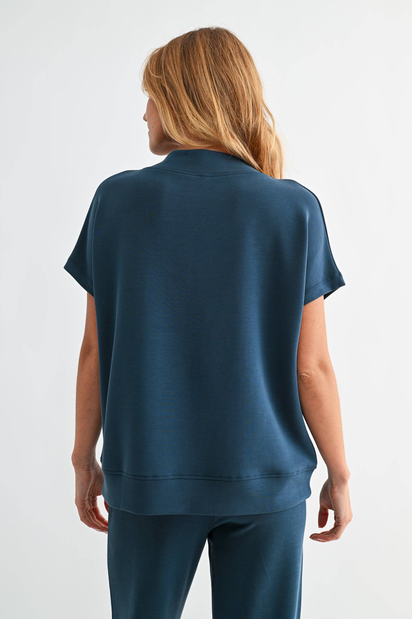 Laguna Cowl Neck Top: DARK PLUM