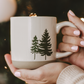 Mug: Green Trees Stoneware Coffee Mug