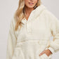 Sherpa Hoodie Pullover: CREAM