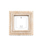 Wood Photo Frame Scallop: (4x4) NATURAL