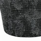 Black Ceramic Round Table Lamp With Black Drum Shade- 24"