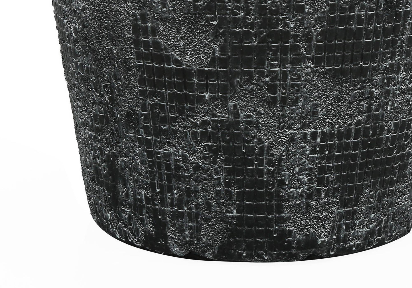 Black Ceramic Round Table Lamp With Black Drum Shade- 24"