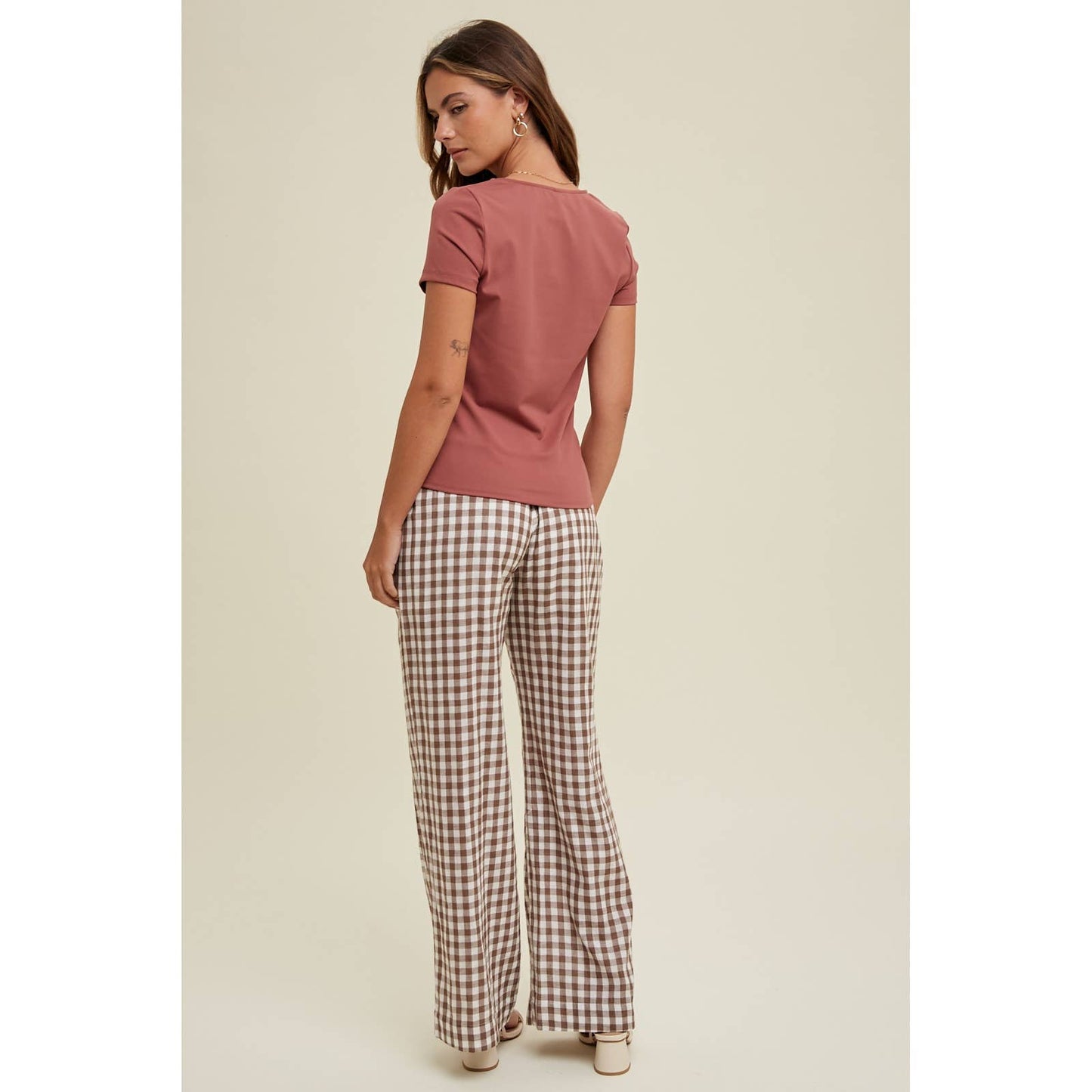 Smoothing Nylon-Spandex Knit Top: PISTACHIO